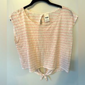 PINK open back t-shirt. Size small